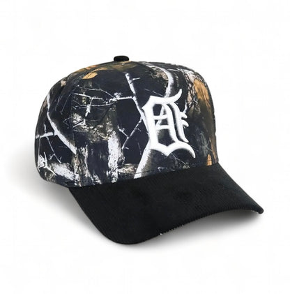 TREE CAMO BACKWARD DETROIT TIGERS SERIES CORDUROY BRIM