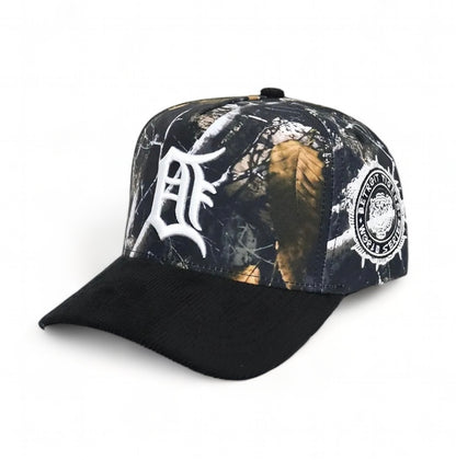 TREE CAMO BACKWARD DETROIT TIGERS SERIES CORDUROY BRIM