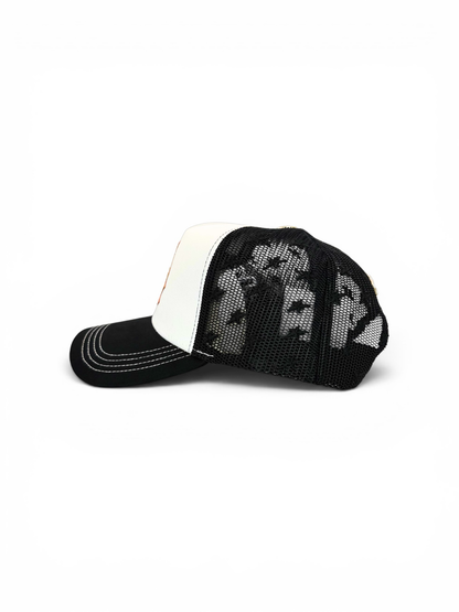 RED LEATHER SOX TRUCKER