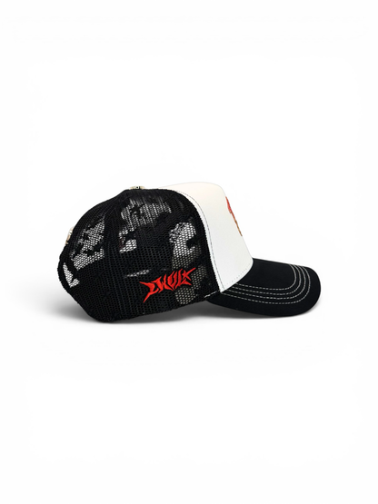RED LEATHER SOX TRUCKER